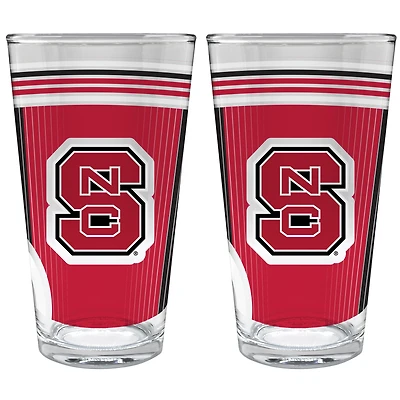 NC State Wolfpack Two-Piece 16oz. Pint Glass Set