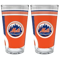 New York Mets Two-Piece 16oz. Pint Glass Set