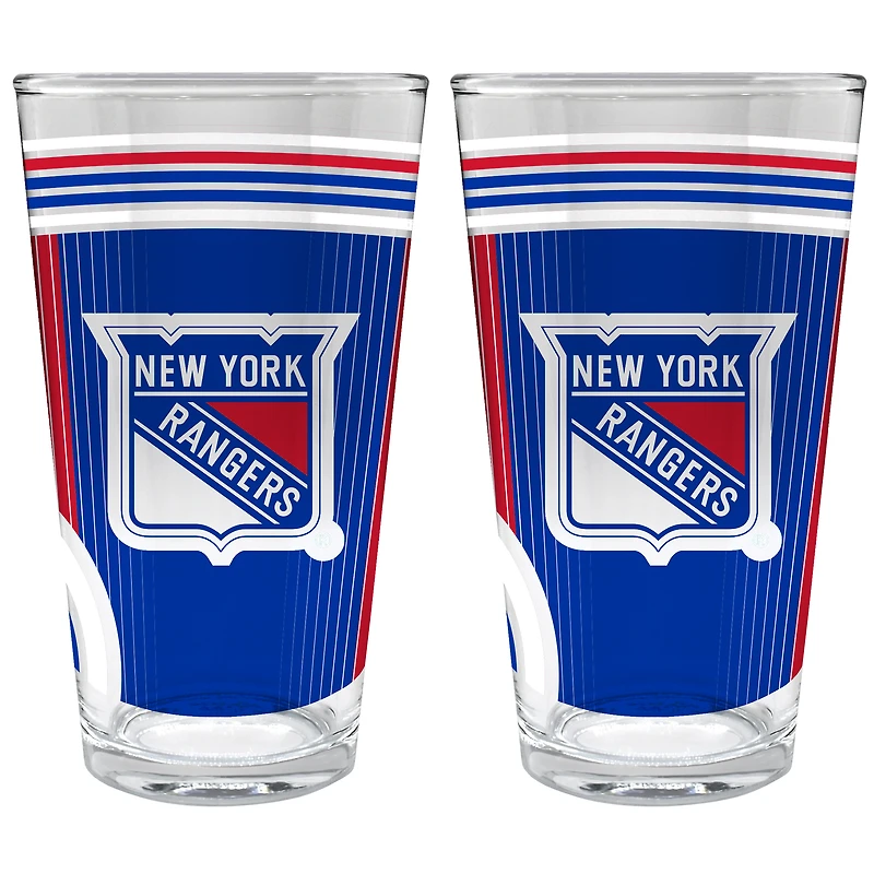 New York Rangers Two-Piece 16oz. Pint Glass Set