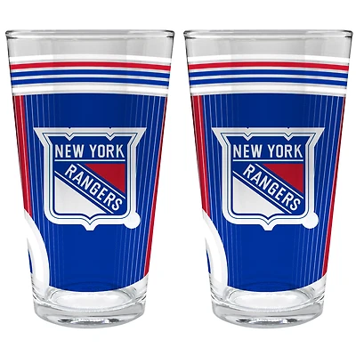 New York Rangers Two-Piece 16oz. Pint Glass Set