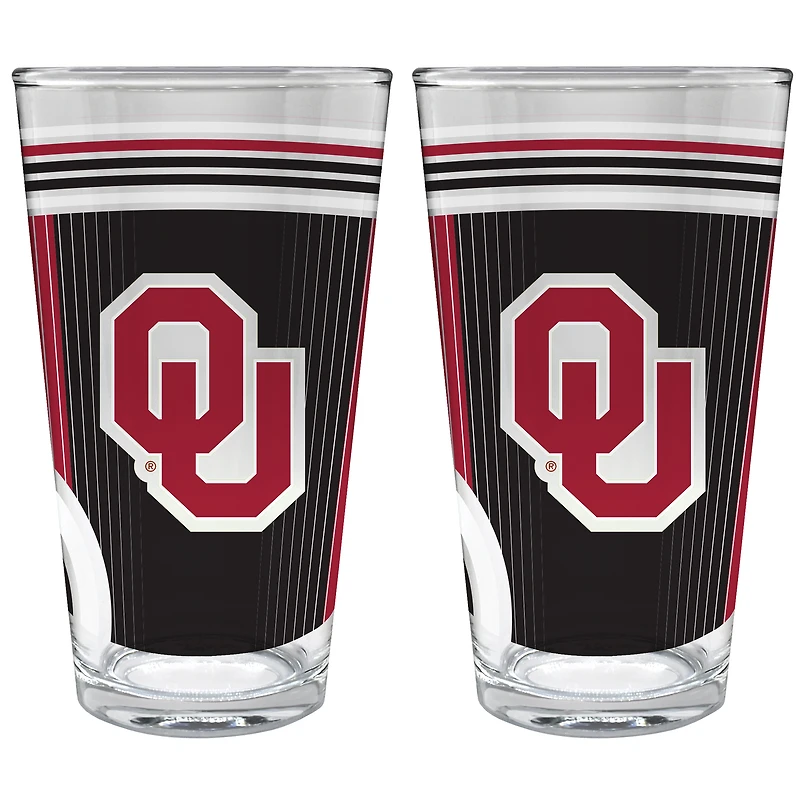Oklahoma Sooners Two-Piece 16oz. Pint Glass Set