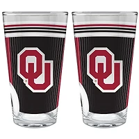 Oklahoma Sooners Two-Piece 16oz. Pint Glass Set