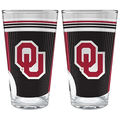 Oklahoma Sooners Two-Piece 16oz. Pint Glass Set