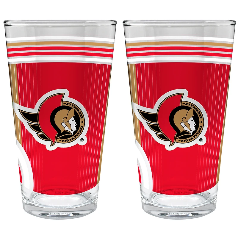Ottawa Senators Two-Piece 16oz. Pint Glass Set