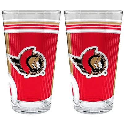 Ottawa Senators Two-Piece 16oz. Pint Glass Set