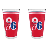 Philadelphia 76ers Two-Piece 16oz. Pint Glass Set
