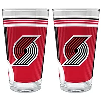 Portland Trail Blazers Two-Piece 16oz. Pint Glass Set