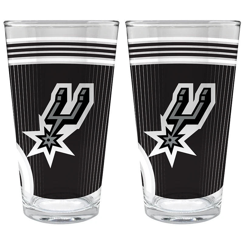 San Antonio Spurs Two-Piece 16oz. Pint Glass Set