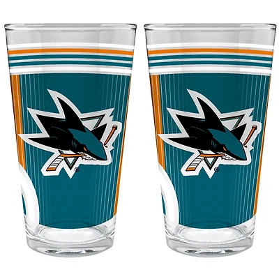 San Jose Sharks Two-Piece 16oz. Pint Glass Set