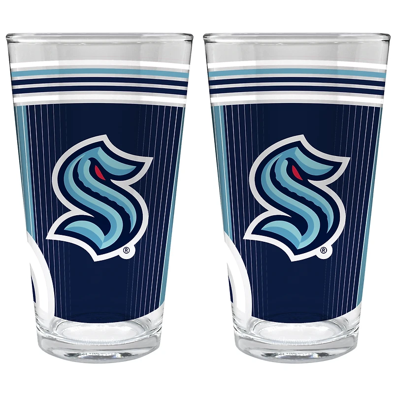Seattle Kraken Two-Piece 16oz. Pint Glass Set