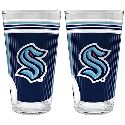 Seattle Kraken Two-Piece 16oz. Pint Glass Set