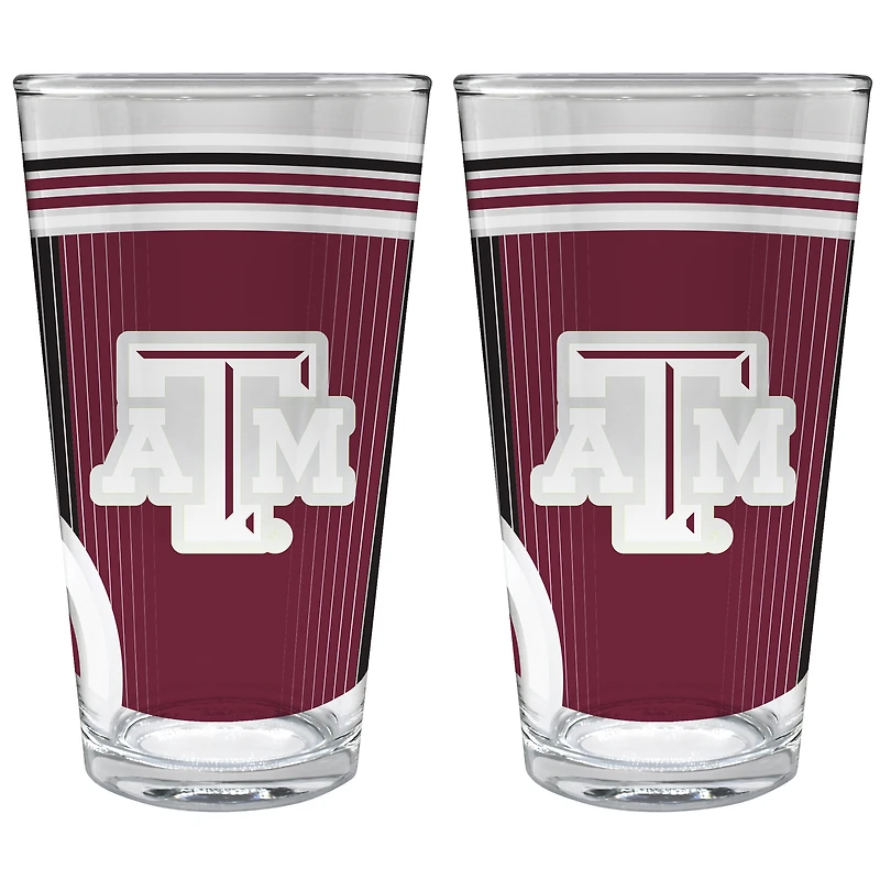 Texas A&M Aggies Two-Piece 16oz. Pint Glass Set
