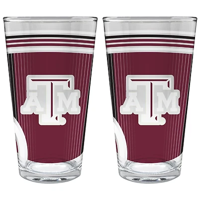 Texas A&M Aggies Two-Piece 16oz. Pint Glass Set