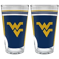 West Virginia Mountaineers Two-Piece 16oz. Pint Glass Set