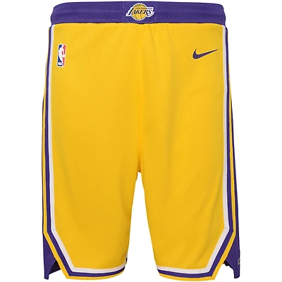 Youth Nike Gold Los Angeles Lakers Icon Edition Mesh Performance Swingman Shorts