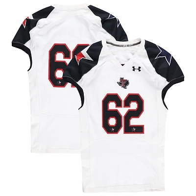 Texas Tech Red Raiders Team-Issued #62 White and Black Jersey from the 2013 NCAA Football Season