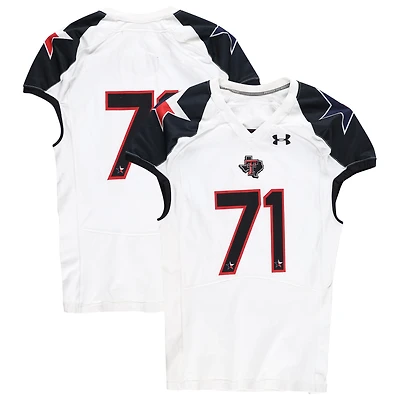 Texas Tech Red Raiders Team-Issued #71 White and Black Jersey from the 2013 NCAA Football Season