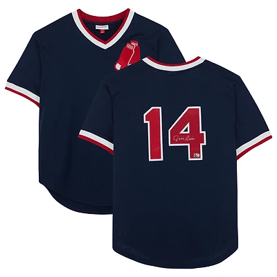 Jim Rice Boston Red Sox Autographed Blue 1989 Mitchell & Ness Authentic Batting Practice Jersey