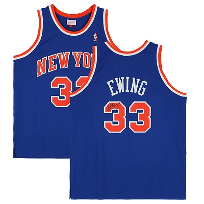Patrick Ewing New York Knicks Autographed Royal Blue Mitchell & Ness 1991 Swingman Jersey