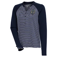 Women's Antigua  Navy Philadelphia Union Maverick Henley Long Sleeve T-Shirt