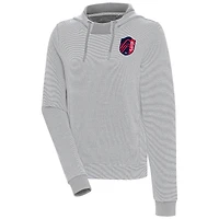 Women's Antigua St. Louis City SC Axe Bunker Tri-Blend Pullover Hoodie