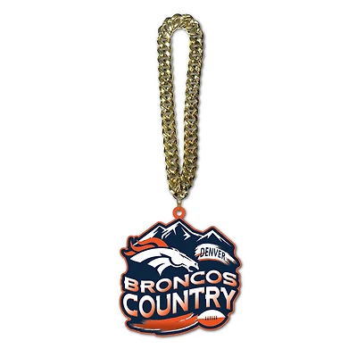 MOJO Denver Broncos Slogan Fan Chain Necklace