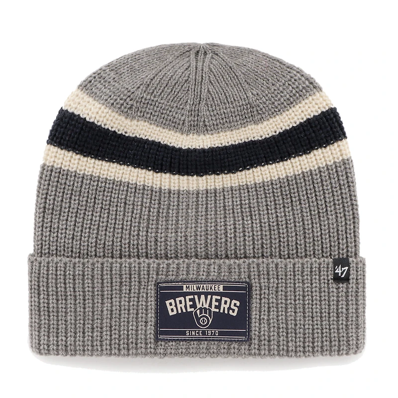 Men's '47 Graphite Milwaukee Brewers Penobscot Cuffed Knit Hat