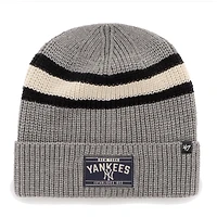 Men's '47 Graphite New York Yankees Penobscot Cuffed Knit Hat