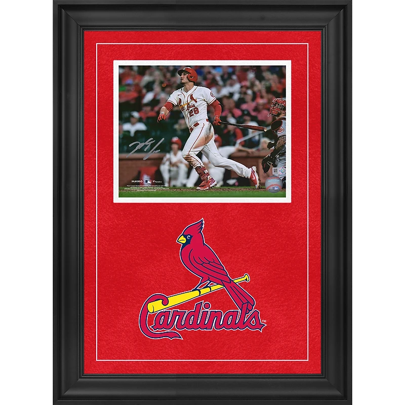 Nolan Arenado St. Louis Cardinals Autographed Deluxe Framed 8" x 10" Finishing Swing Photograph