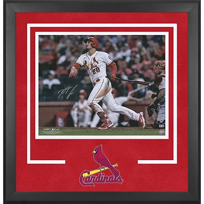 Nolan Arenado St. Louis Cardinals Autographed Deluxe Framed 16" x 20" Finishing Swing Photograph