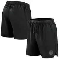Men's Fanatics Black Pittsburgh Steelers Front Office Micro Tonal Shorts