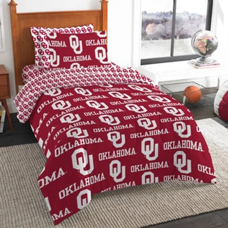 The Northwest Group Oklahoma Sooners Five-Piece Twin Bed in a Bag Set