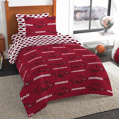 The Northwest Group Arkansas Razorbacks Five-Piece Twin Bed in a Bag Set