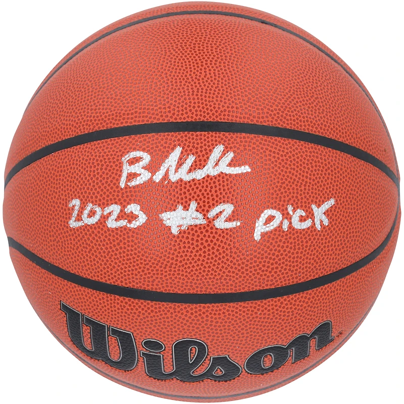 Brandon Miller Charlotte Hornets Autographed  Wilson Authentic Series Indoor/Outdoor Basketball with "2023 #2 Pick" Inscription