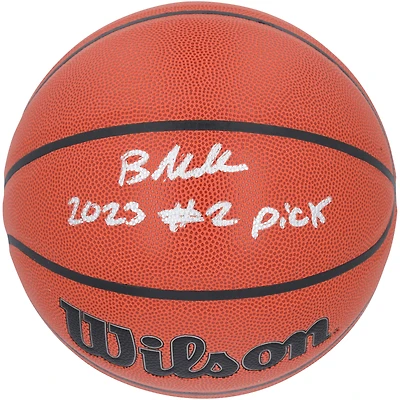Brandon Miller Charlotte Hornets Autographed  Wilson Authentic Series Indoor/Outdoor Basketball with "2023 #2 Pick" Inscription