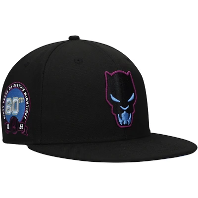 Youth Black Black Panther Marvel 60th Anniversary Snapback Hat
