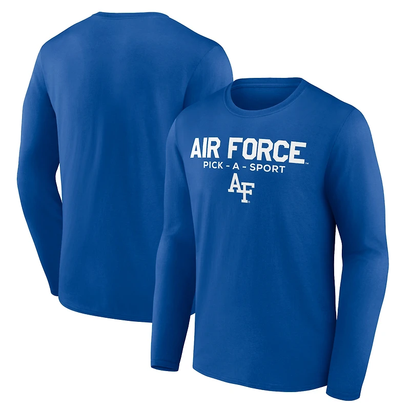Men's Royal Air Force Falcons Authentic Pick-A-Sport Long Sleeve T-Shirt