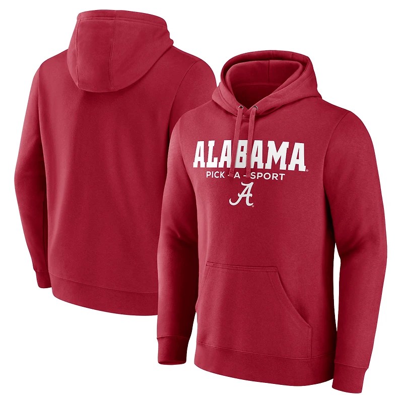 Men's Crimson Alabama Crimson Tide Authentic Pick-A-Sport Pullover Hoodie