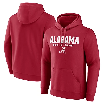 Men's Crimson Alabama Crimson Tide Authentic Pick-A-Sport Pullover Hoodie