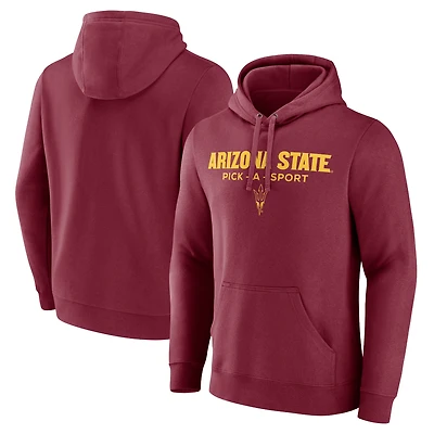 Men's Maroon Arizona State Sun Devils Authentic Pick-A-Sport Pullover Hoodie