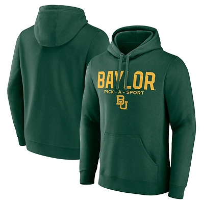 Men's Green Baylor Bears Authentic Pick-A-Sport Pullover Hoodie