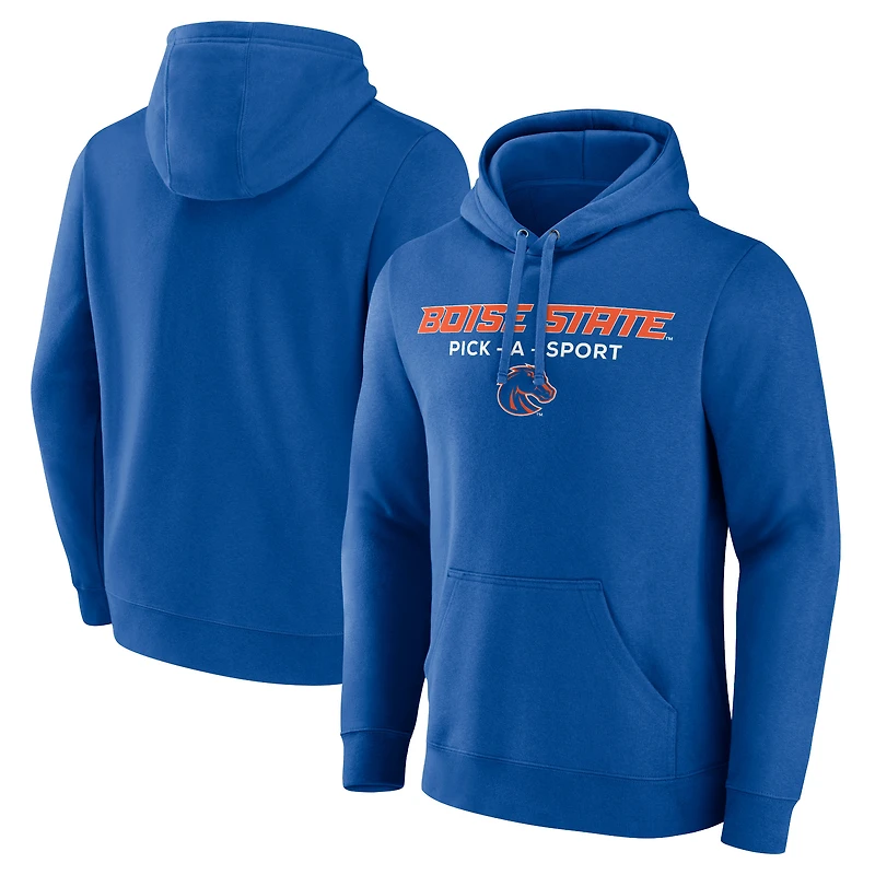Men's Royal Boise State Broncos Authentic Pick-A-Sport Pullover Hoodie