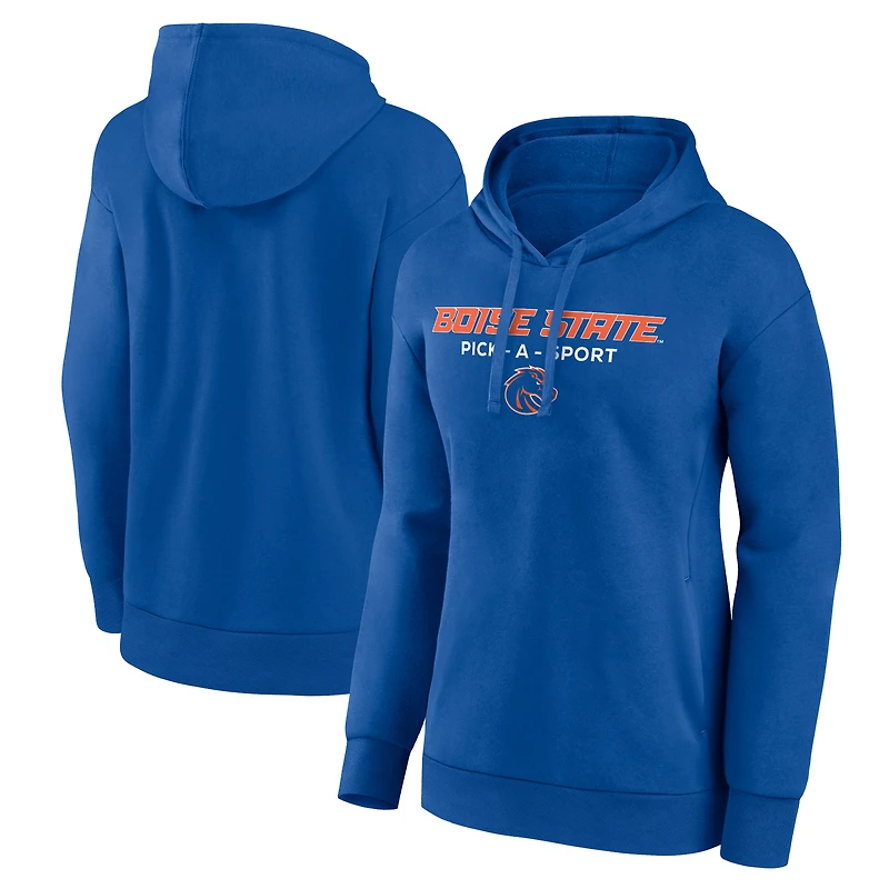 Women's Royal Boise State Broncos Authentic Pick-A-Sport Pullover Hoodie