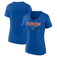 Women's Royal Florida Gators Authentic Pick-A-Sport V-Neck T-Shirt