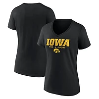 Women's Black Iowa Hawkeyes Authentic Pick-A-Sport V-Neck T-Shirt