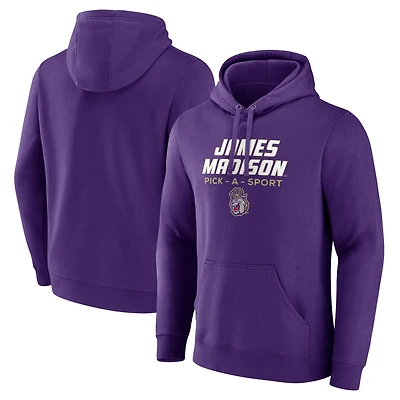 Men's Purple James Madison Dukes Authentic Pick-A-Sport Pullover Hoodie