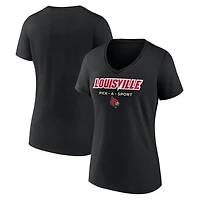 Women's Black Louisville Cardinals Authentic Pick-A-Sport V-Neck T-Shirt