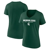 Women's Green Michigan State Spartans Authentic Pick-A-Sport V-Neck T-Shirt