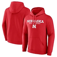 Men's Scarlet Nebraska Huskers Authentic Pick-A-Sport Pullover Hoodie