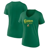 Women's Green Oregon Ducks Authentic Pick-A-Sport V-Neck T-Shirt